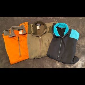 Patagonia Fleece 1/4 Zip Base Layer Lot of 3